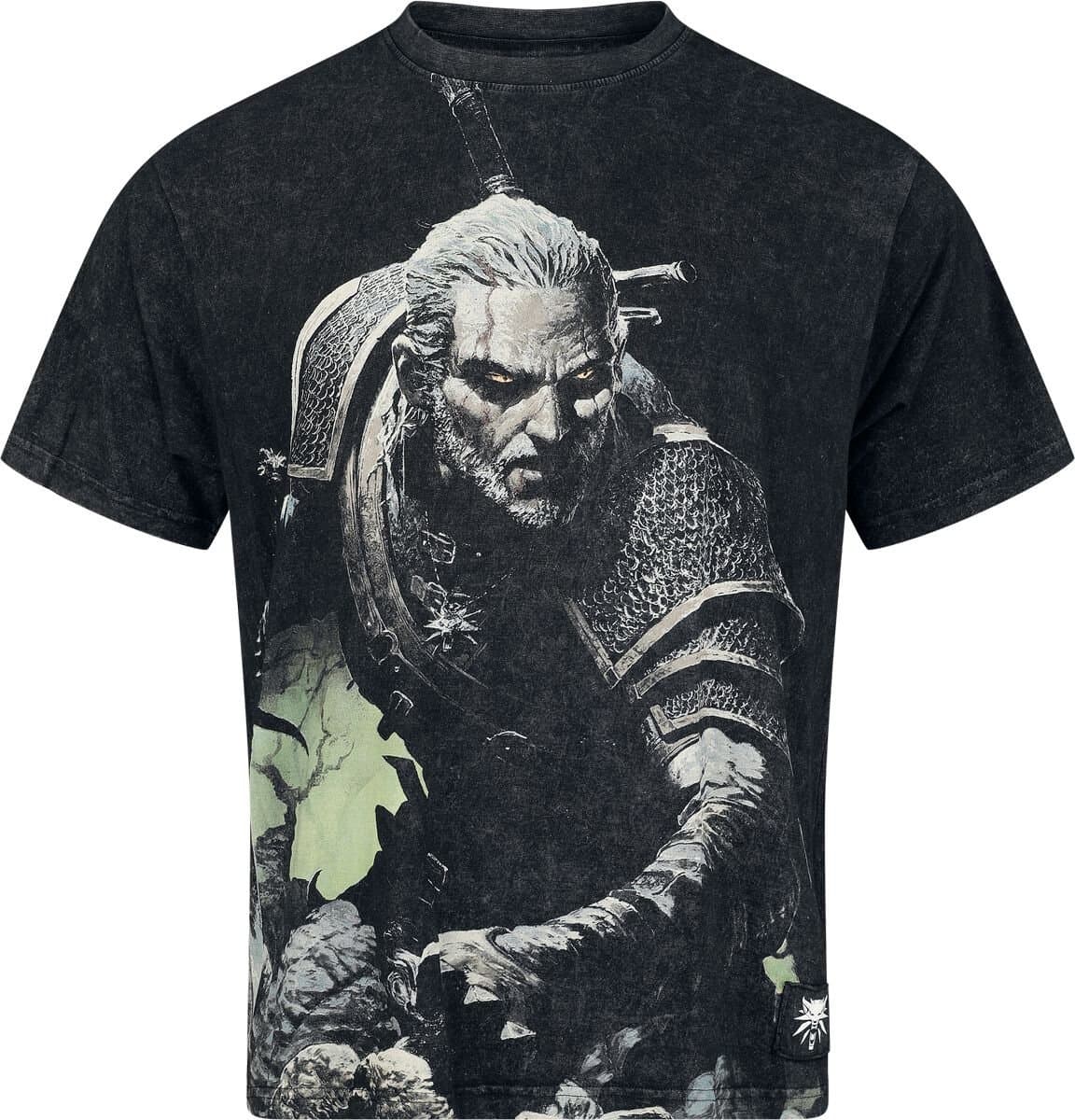 The Witcher Geralt Heren T-shirt - grijs - S