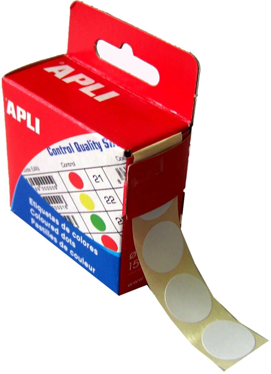 Markeerknop stickers, diameter 15 mm, zwart