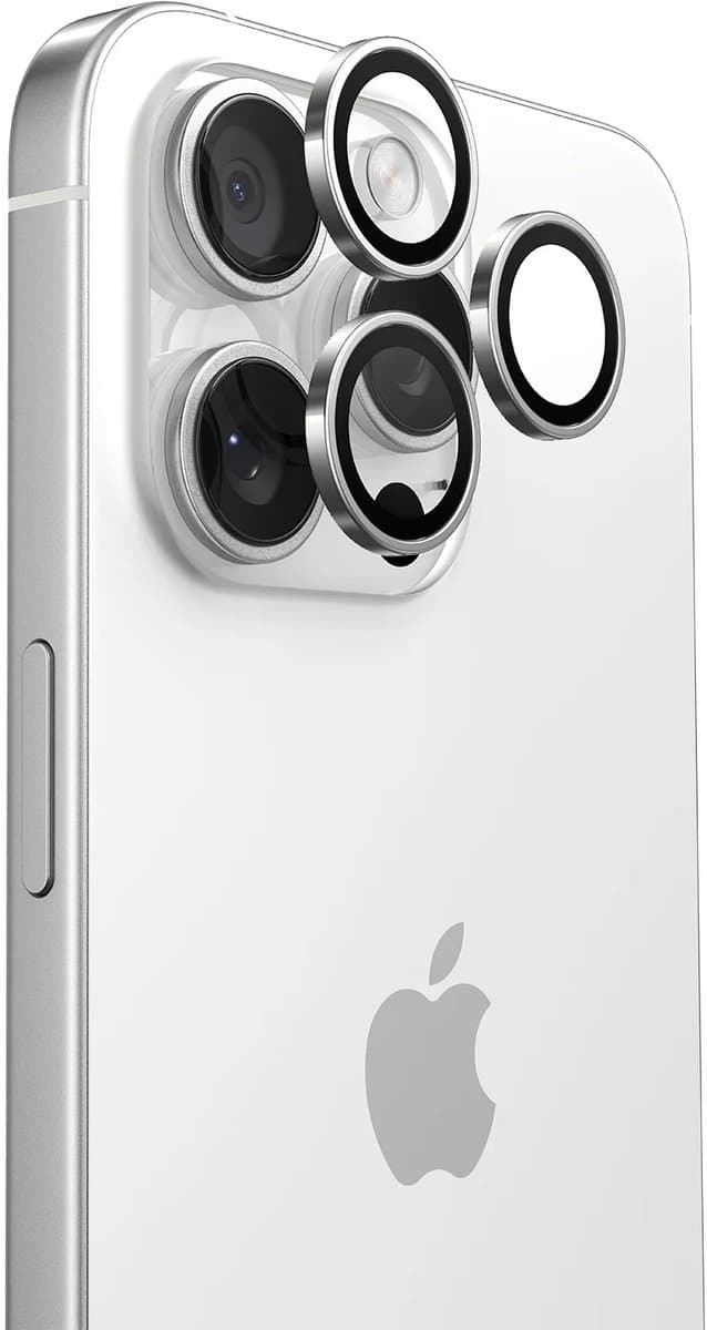 Mobile5 - Apple iPhone 17 Pro Max - Camera lens protector - Gehard glas - 9H Bescherming - Zilver