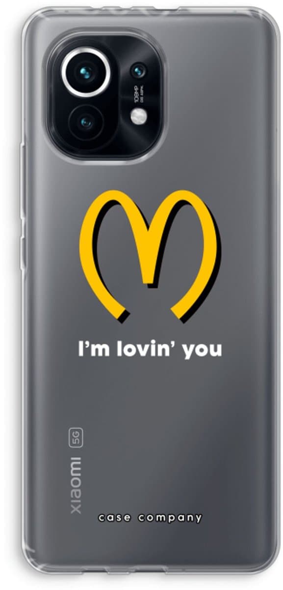 Case Company® - Hoesje geschikt voor Xiaomi Mi 11 hoesje - I'm lovin' you - Soft Cover Telefoonhoesje - Bescherming aan alle Kanten en Schermrand