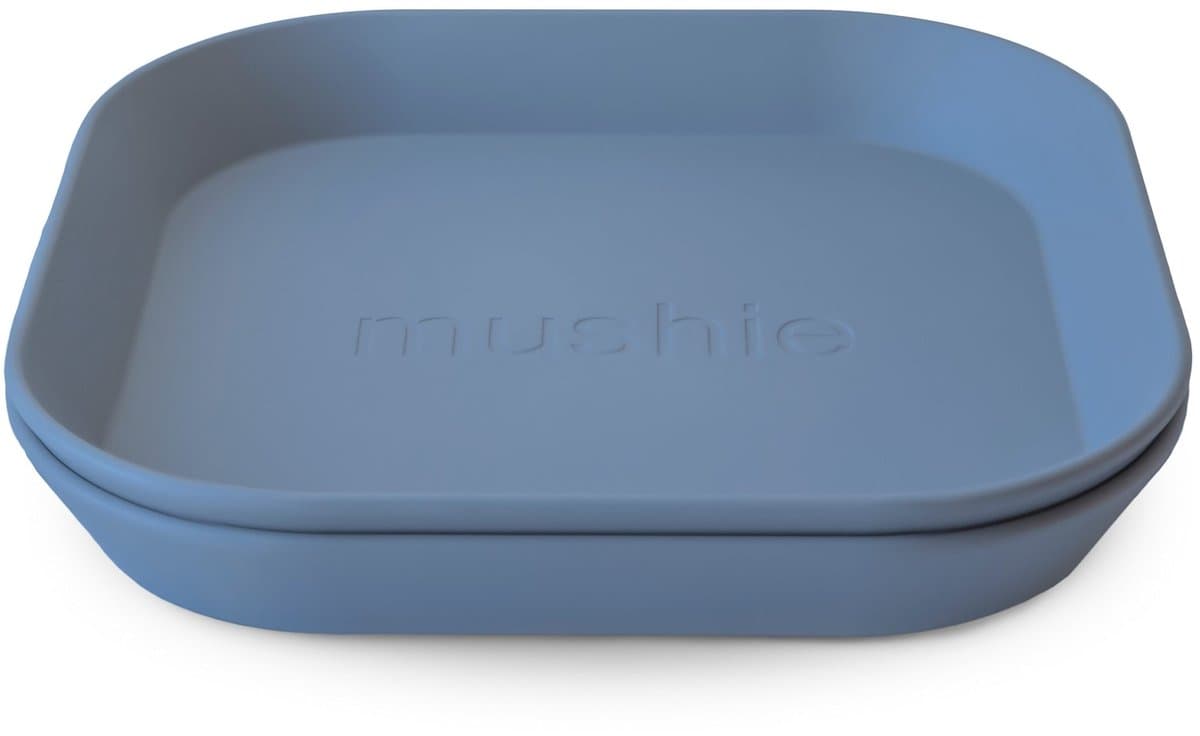 Mushie Bord Vierkant (set van 2) Twilight Blue