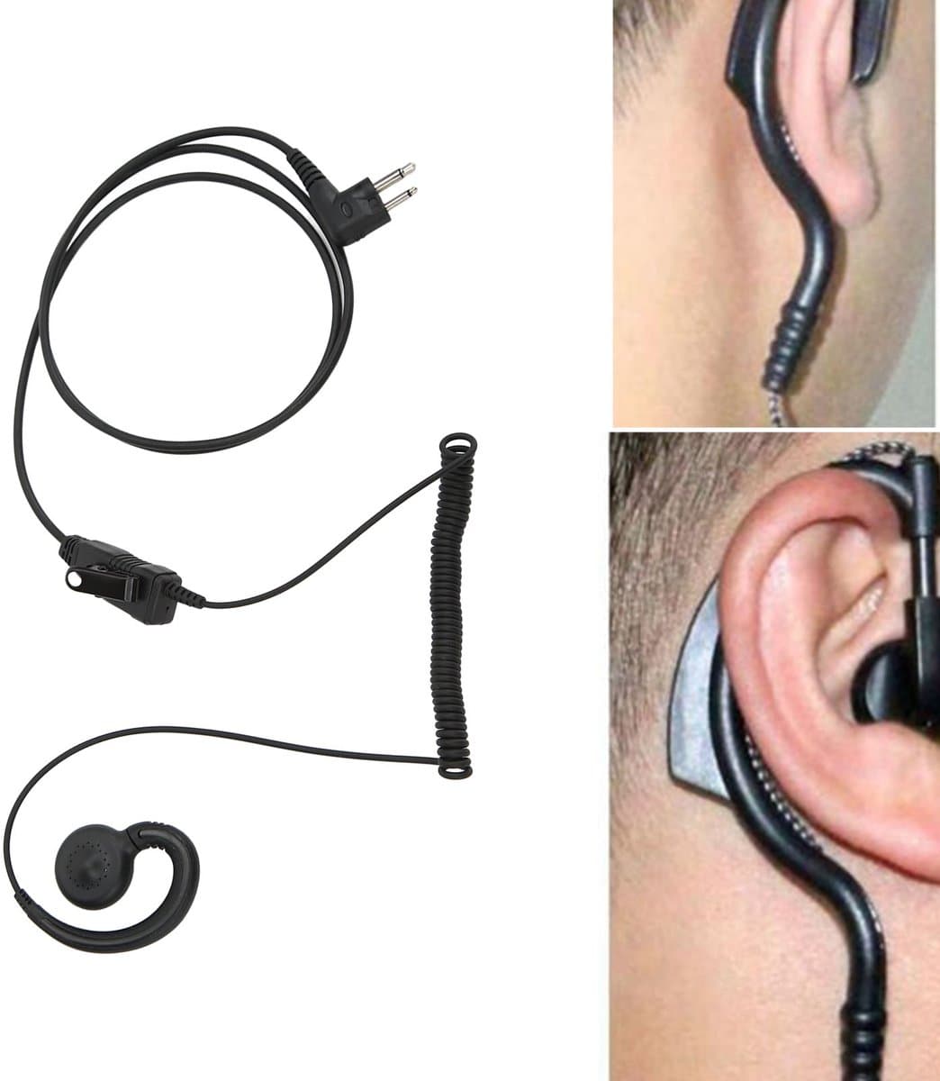 JeiibrZui Walkie-Talkie Headset - Oortje Voor Portofoons - Compatibel Met Motorola A8 XIR P3688 C1200 GP3188 - Ergonomisch & Verliesvrij Geluid - 1 Stuk - Zwart