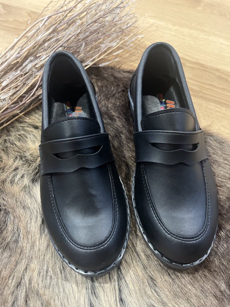 jongens schoenen-effen instappers-kinderschoenen-orthopedische mocassins-loafers-zwart-bruiloft-feest-verjaardag-fotoshoot-maat 34