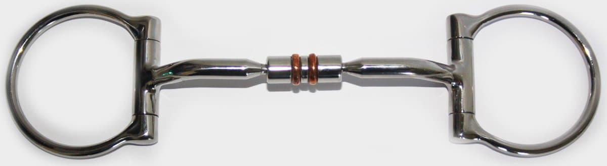 Hipponeiro anatomisch gevormd RVS met koperen rollers bustrens bit - 12,5 cm - 10 mm