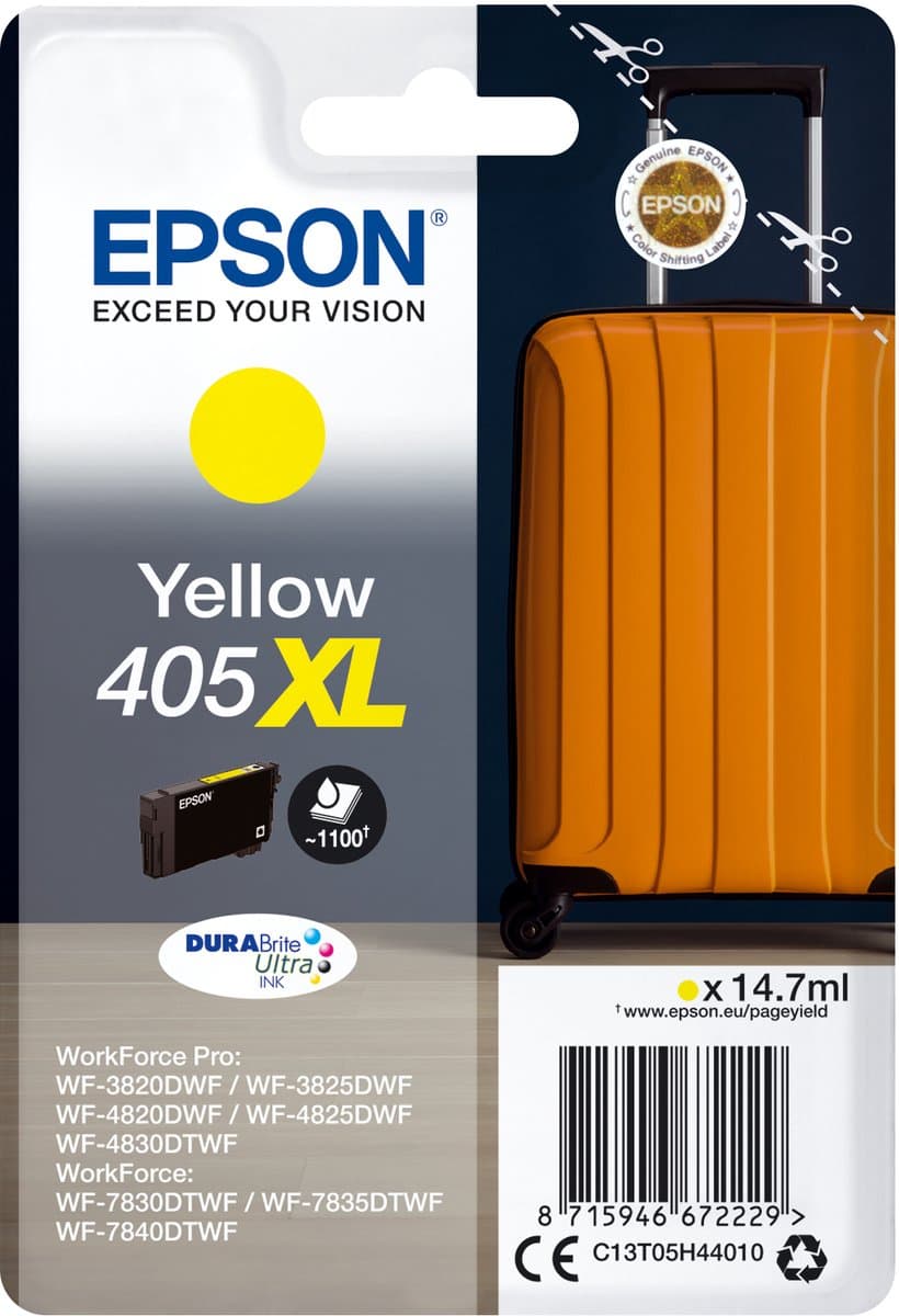 Epson 405XL inktcartridge 1 stuk originele XL-capaciteit geel