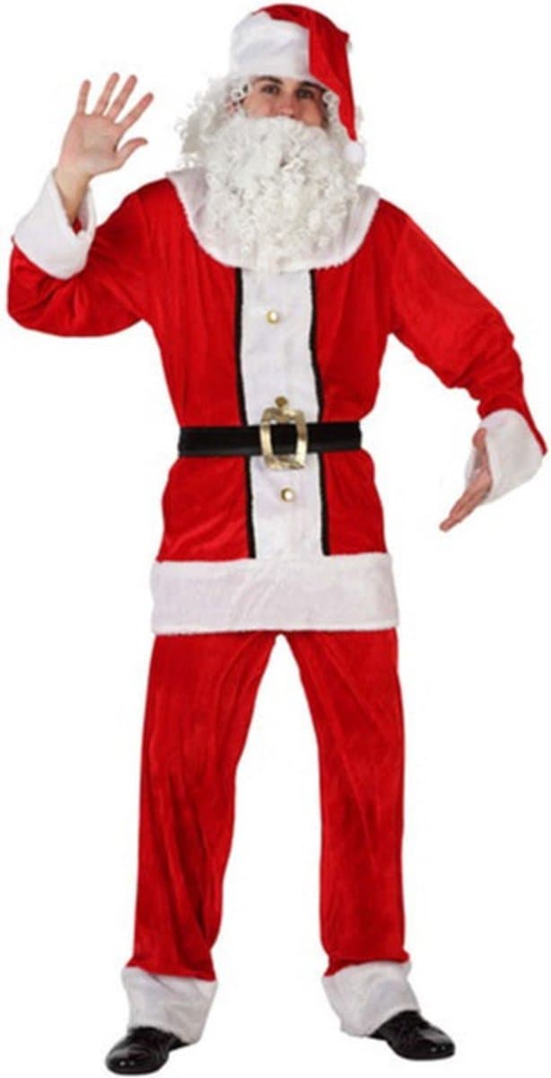 Kerstmannenpak - volwassenen - polyester - kerstman verkleedkleding M/L