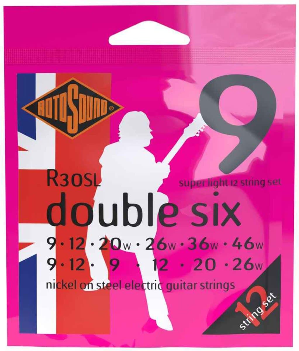 Rotosound Double Six R30SL 09-46 12-String, nikkel - Elektrische gitaarsnaren