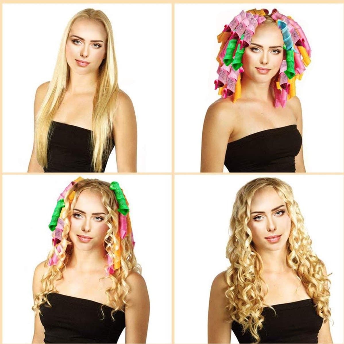 haarrollen - Sponge, curlers,foam rubber curlers, krulspelden van schuimrubber,18 Stks