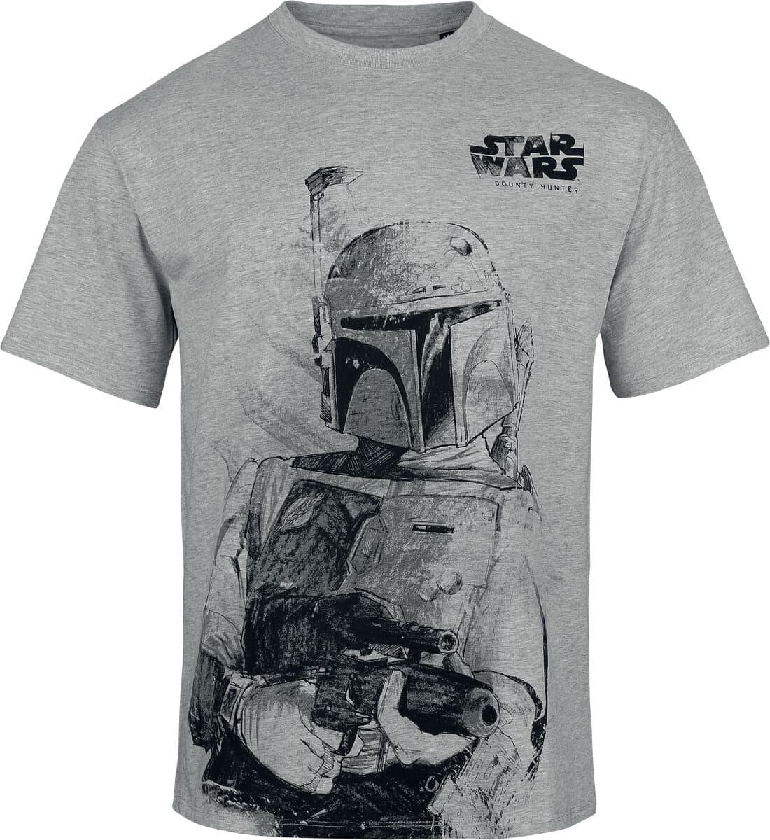 Star Wars Bounty Hunter Heren T-shirt - gemêleerd lichtgrijs - S