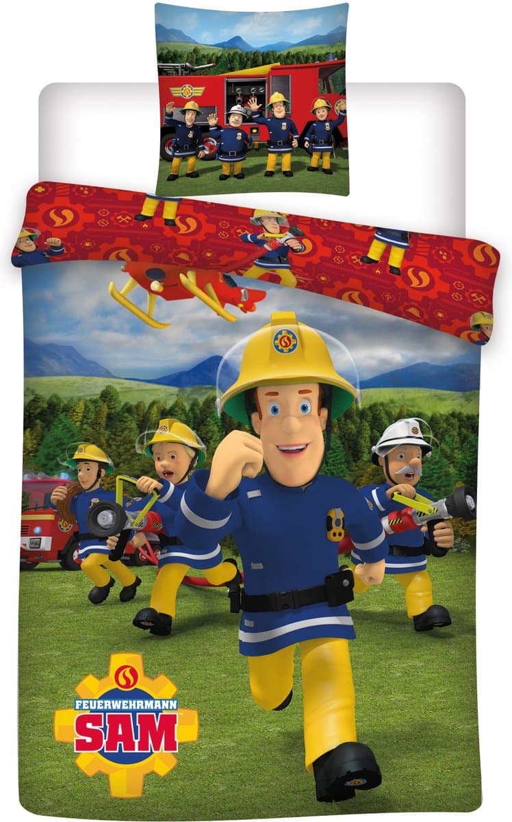 Brandweerman Sam Dekbedovertrek Crew - 140 x 200 cm - Polyester