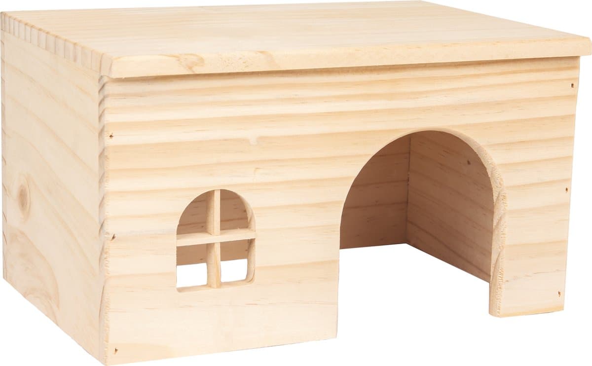 Flamingo Mody - Knaagdierhuis Knaagdier - Huisje Mody Hout M 28x18x16cm - 1st - 130497 - 1st