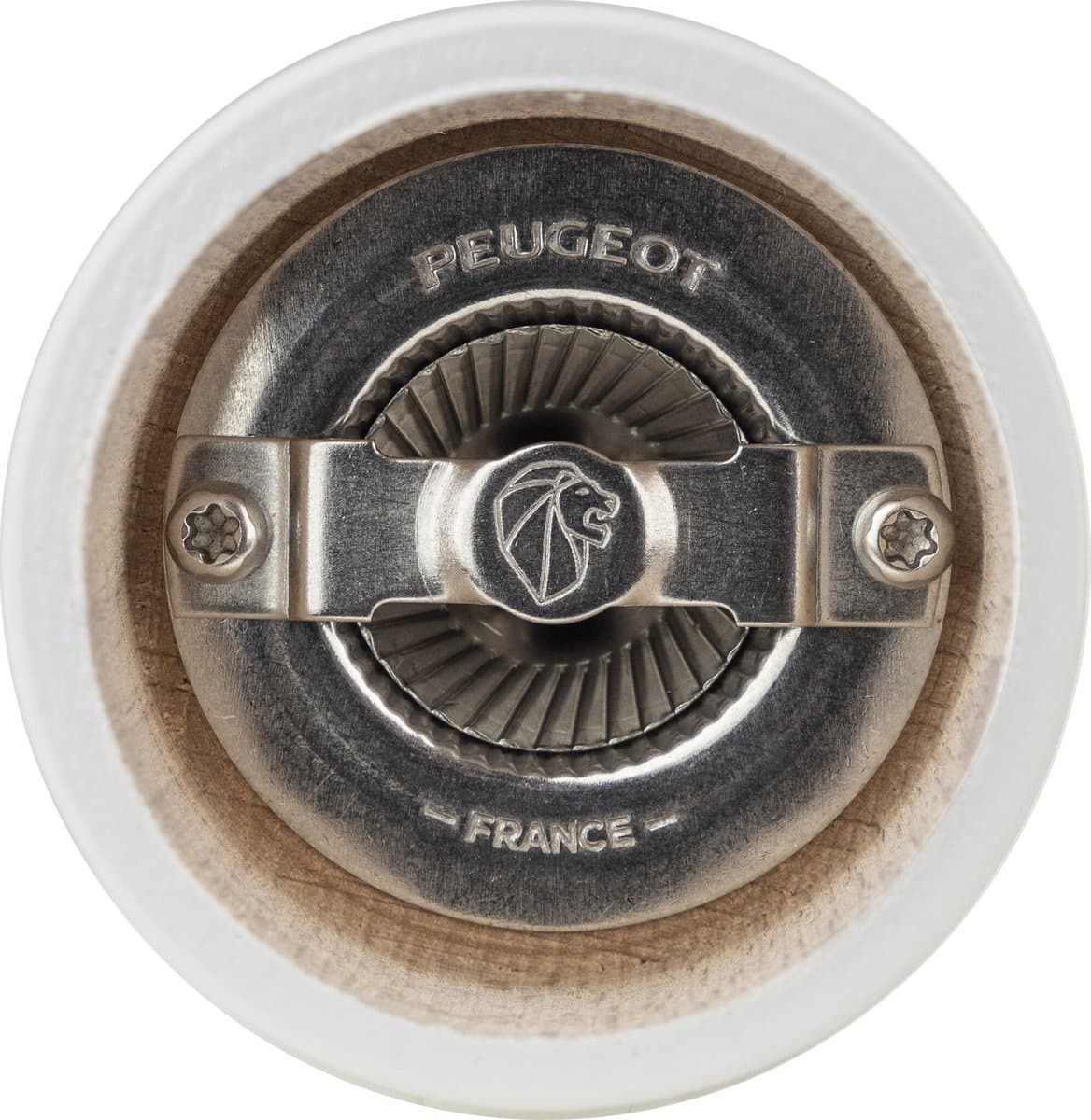 Peugeot Bistro zoutmolen - 10 cm, parelgrauw geschilderd hout