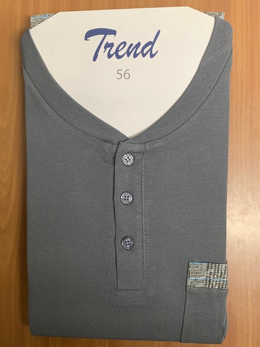 Heren pyjama Trend 69654 - Grijs - S/48