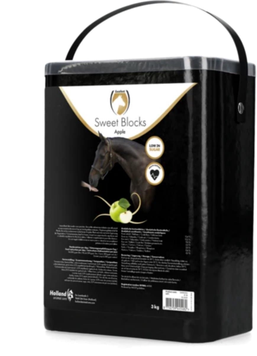 Excellent Sweet Apple Blocks 3 kg - Paardensnoepjes appel - De gezonde en smakelijke traktatie of beloning voor het paard