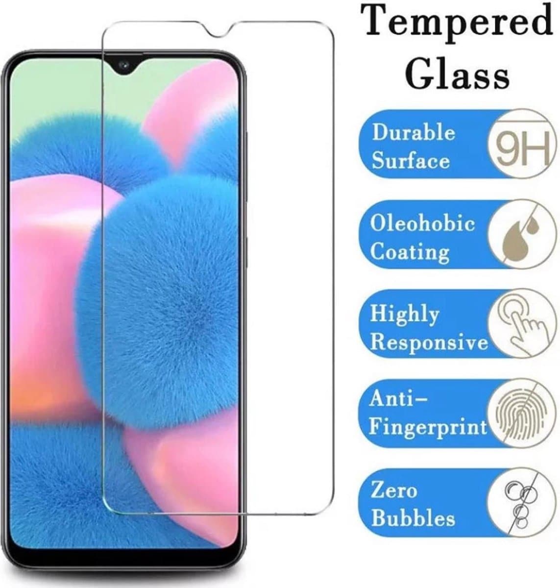 Screen protector Glas Geschikt voor Samsung Galaxy A8 PLUS Beschermglas Tempered Glass / Glass / Glazen bescherming 9H 0.25MM 2.5D van HiCHiCO
