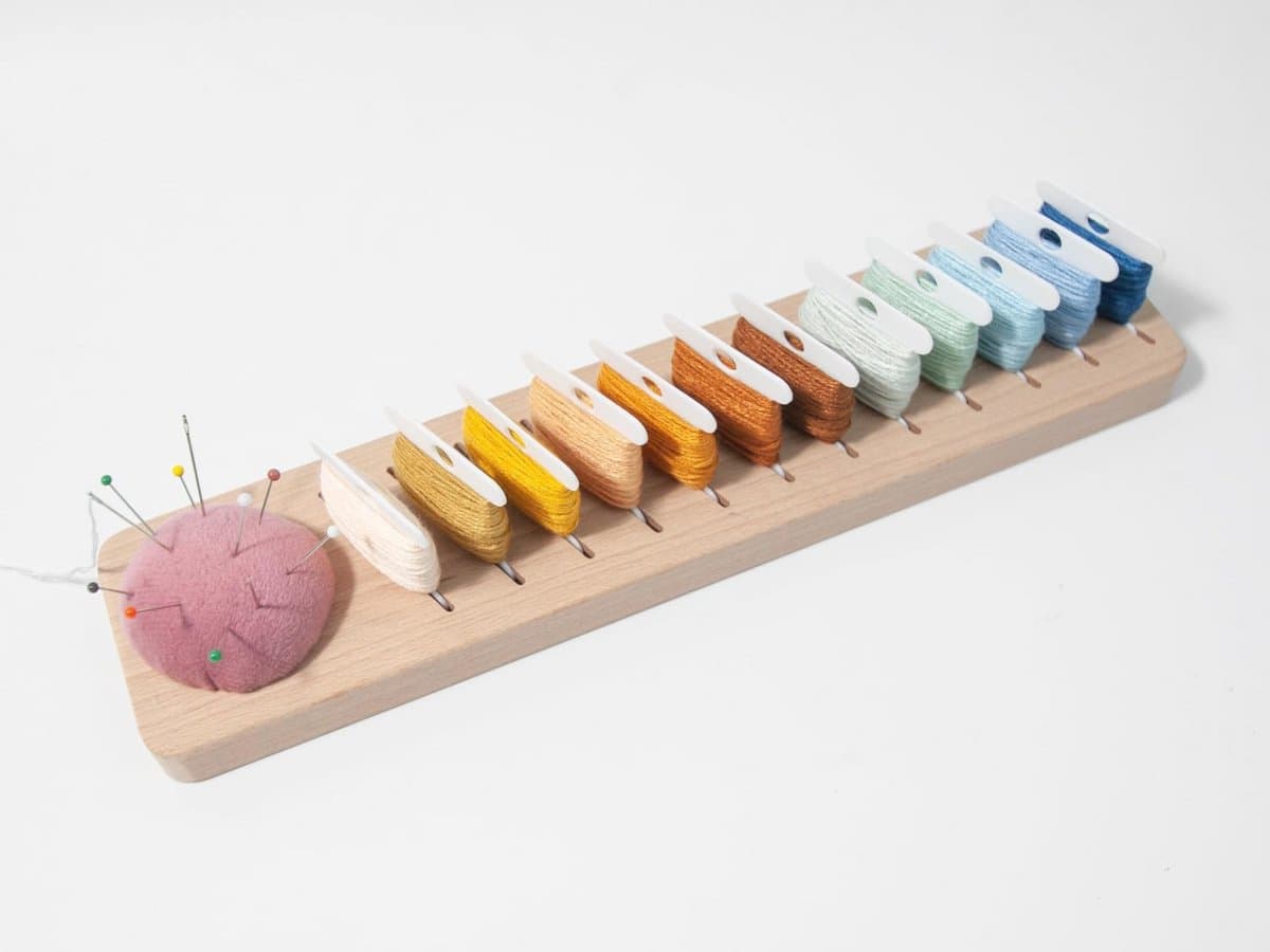 Houten Lampstop Spoelrek voor Borduurzijde - 12 Posities