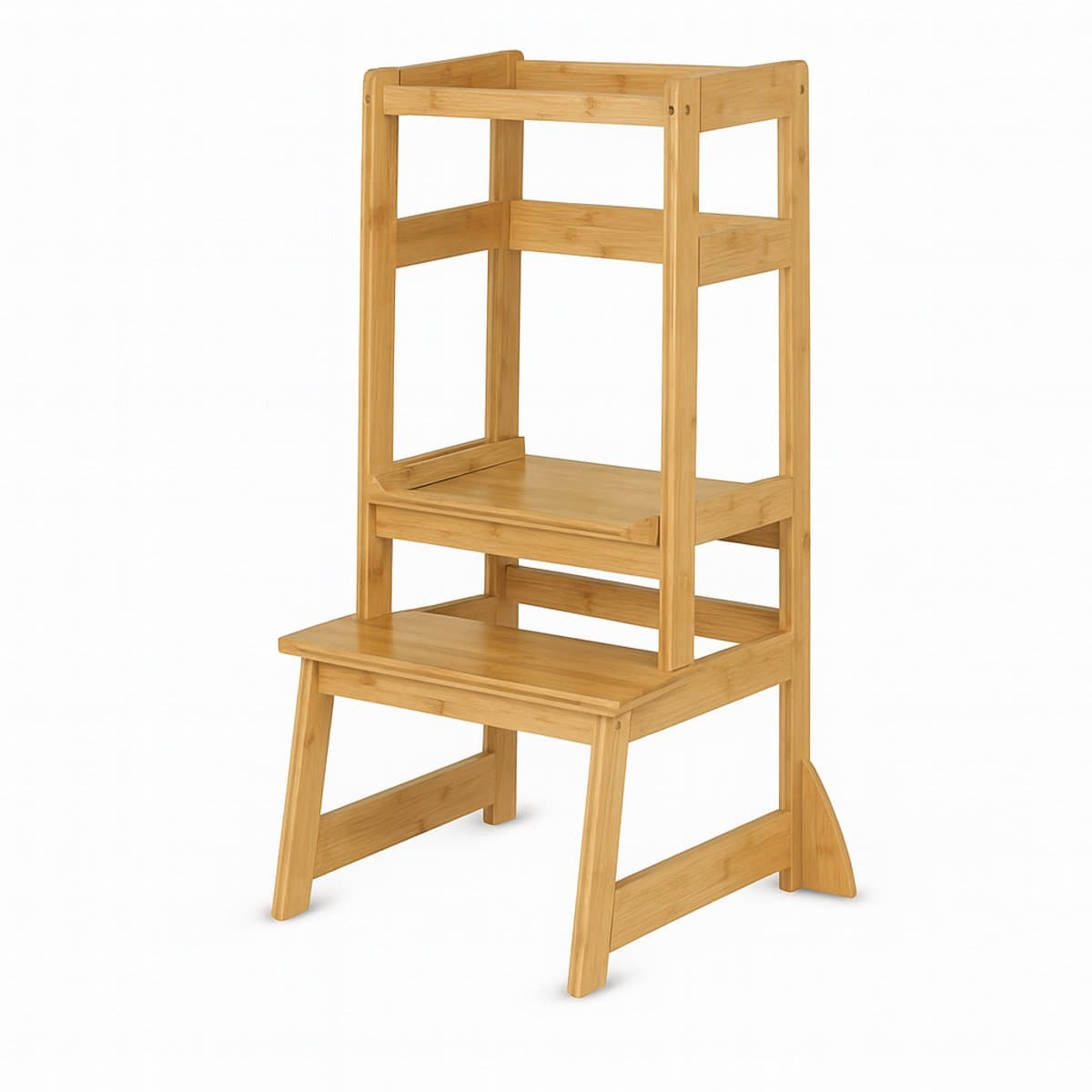 Oemmie Leertoren - Learning Tower - Montessori Leertoren - Leertoren keukenhulp - Leer Toren - Opstapje - Kindertrapje - Bruin