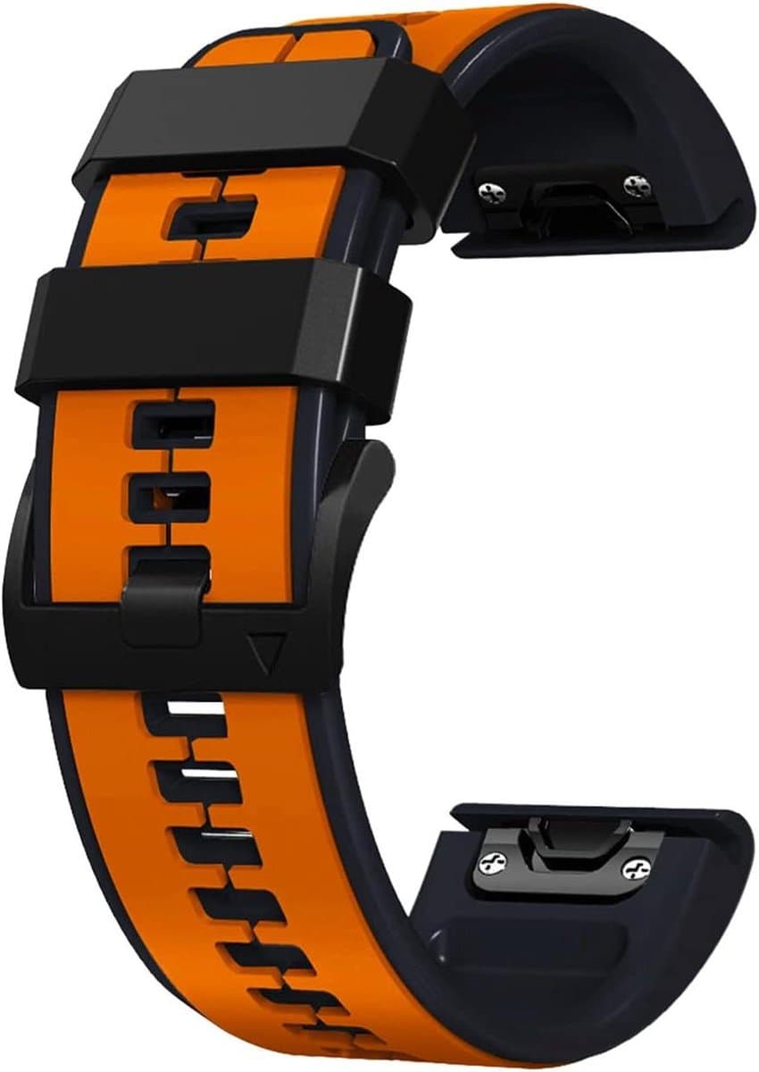 Siliconen horlogeband compatibel met Garmin Fēnix, Enduro, Epix, Quatix, MARQ, Descent, D2, Tactix - ademend en verstelbaar - QuickFit 22 mm/QuickFit 26 mm