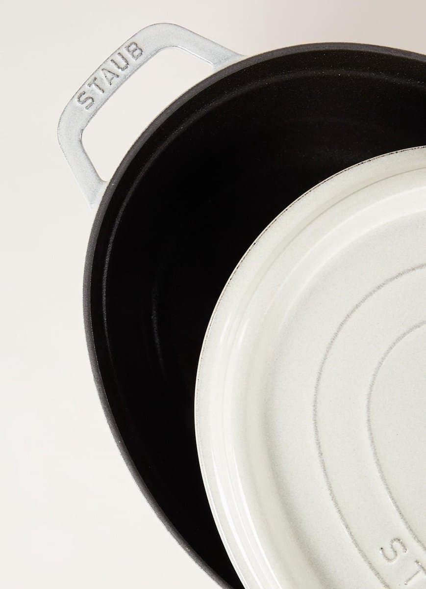 Staub Braadpan Ovaal Cocotte White Truffle - ø 31 cm / 5.5 liter