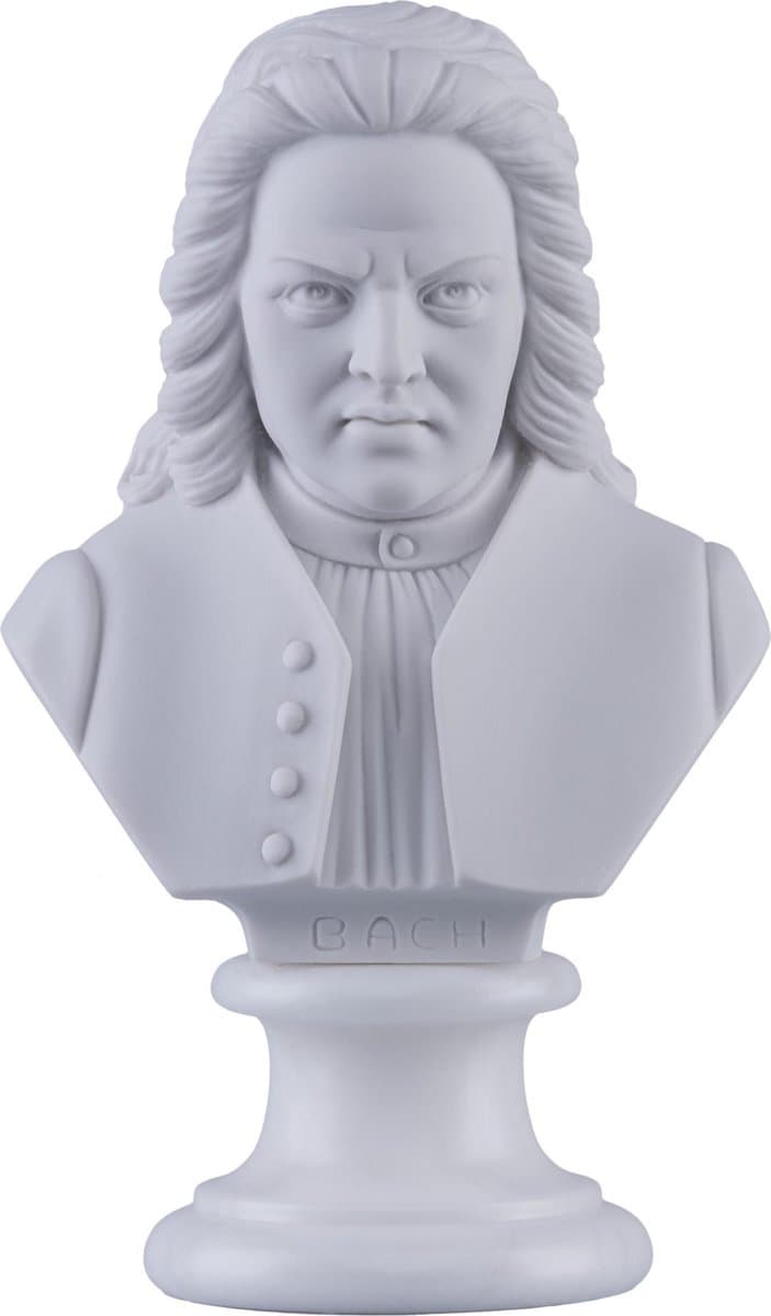 Music Gifts - Albast borstbeeld J.S. Bach 15 cm