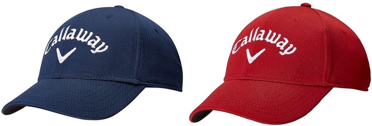 Callaway baseballcaps, Kleuren navy blauw en rood (2 stuks)