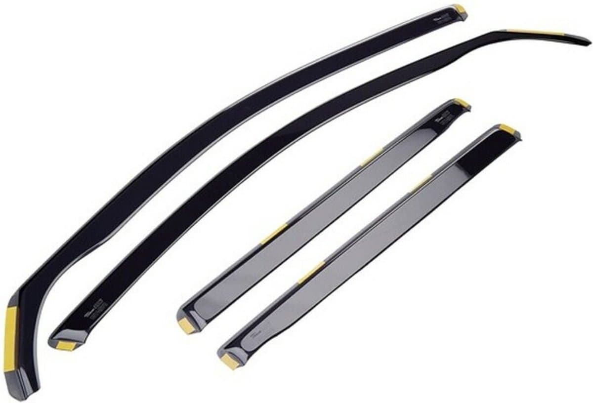 Zijwindschermen donker getint tbv VW Tiguan - 5-deurs model VANAF 2007 - 2015 - set a 4 stuks tbv V + A ramen pasvorm