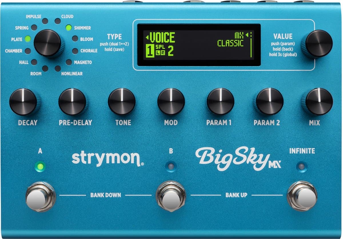 Strymon Big Sky MX - Dual engine multi reverb - Blauw