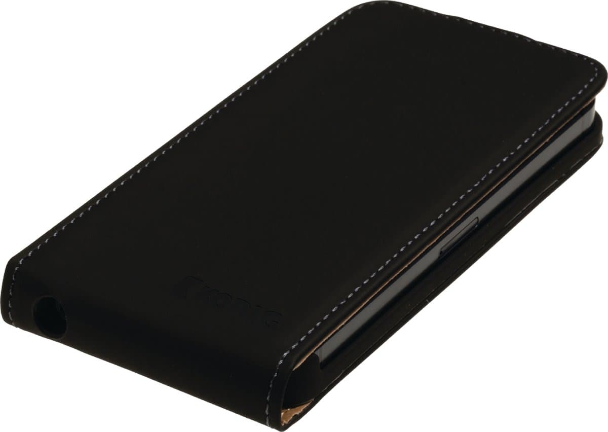 Konig Flip Cover Case voor Apple iPhone 6 Plus / 6S Plus - Zwart