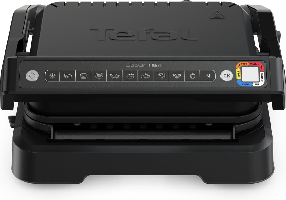 Tefal OptiGrill 2in1 GC7728 OptiGrill 2-in-1 GC7728 intelligente grill en bbq zwart