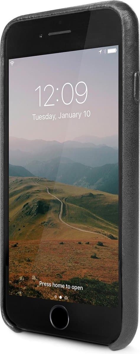 Apple iPhone SE (2020) Hoesje - Twelve South - Relaxed Serie - Echt Leer Backcover - Zwart - Hoesje Geschikt Voor Apple iPhone SE (2020)