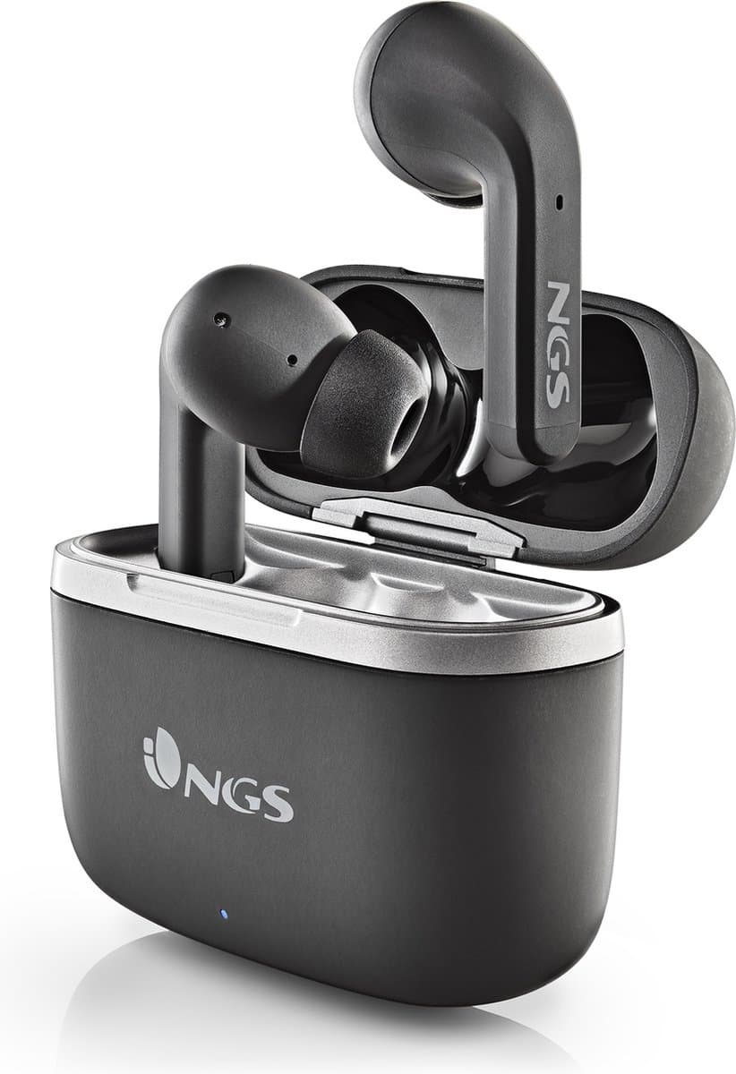 NGS Artica Crown Black Bluetooth True Wireless Hoofdtelefoon - 32 Uur - Aanraakbediening - Zwart