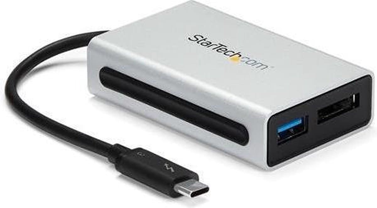StarTech.com Thunderbolt 3 naar eSATA adapter + USB 3.1 (10Gbps) poort - Mac / Windows - USB-C naar USB adapter - Thunderbolt 3 hub - Controller voor opslag - USB 3.1 Gen 2 / eSATA 6Gb/s - 10 GBps - Thunderbolt - zwart en zilver