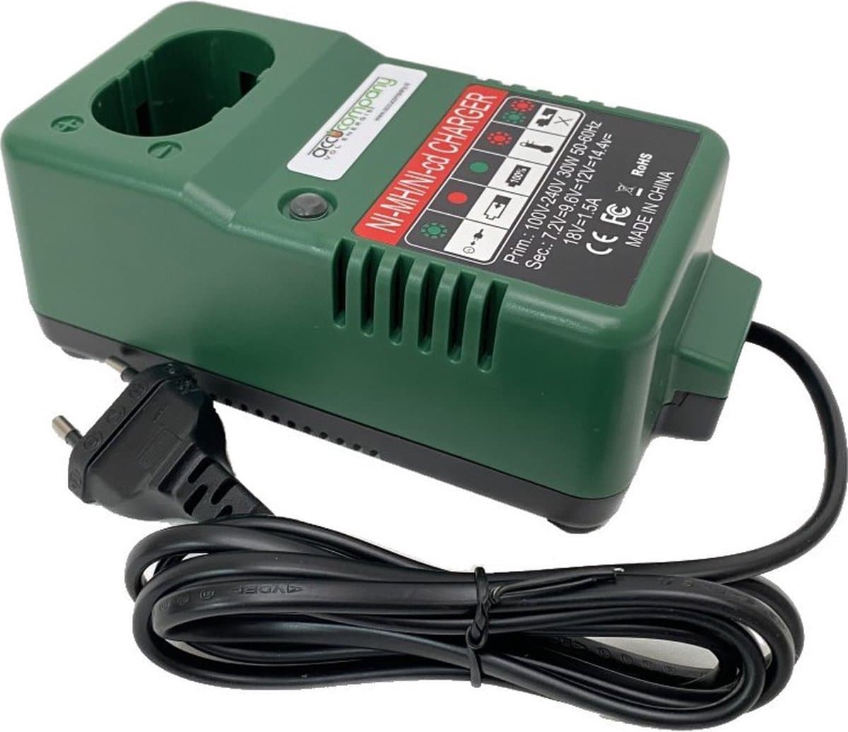 Acculader geschikt voor accu's van Hitachi van 7.2V ~ 12V NiCD en NiMH