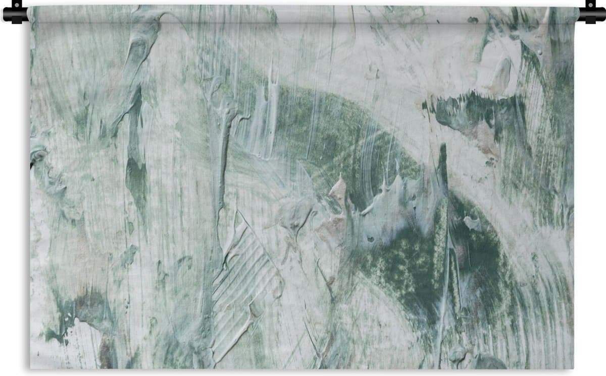 Wandkleed - Wanddoek - Tuindecoratie - Verf - Abstract - 90x60 cm - Wandtapijt