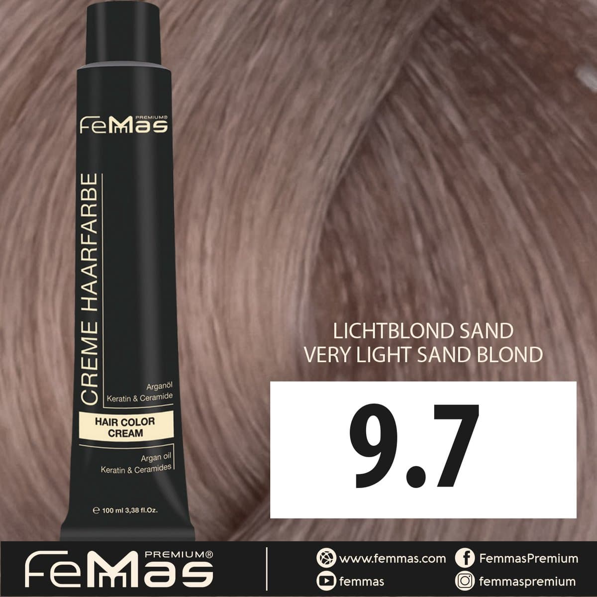 Femmas (9.7) -Haarverf - Lichtblond Zand - 100ml