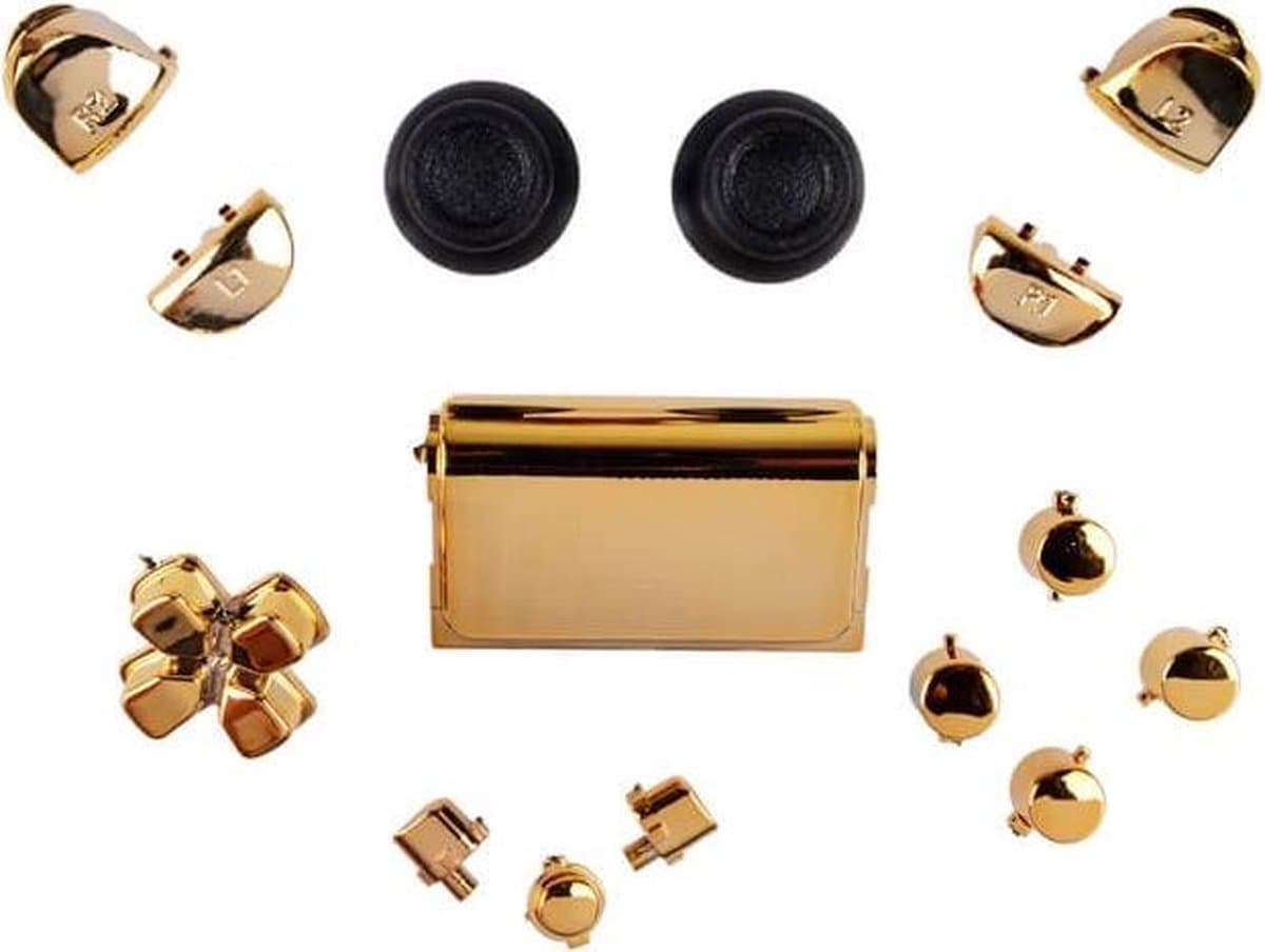 PS4 Controller Buttons V1 Goud Chrome