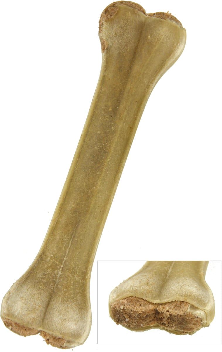 Petsnack - Hondensnack - Geperst Kauwbot Gevuld Met Rund - Gedroogde Buffelhuid - 20 cm - 5 stuks