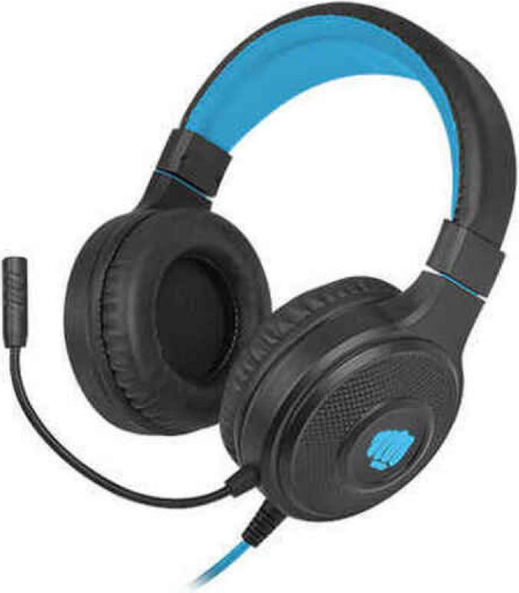 HEADSET FURY WARHAWK MET MICROFOON RGB VERLICHTING ZWART-BLAUW