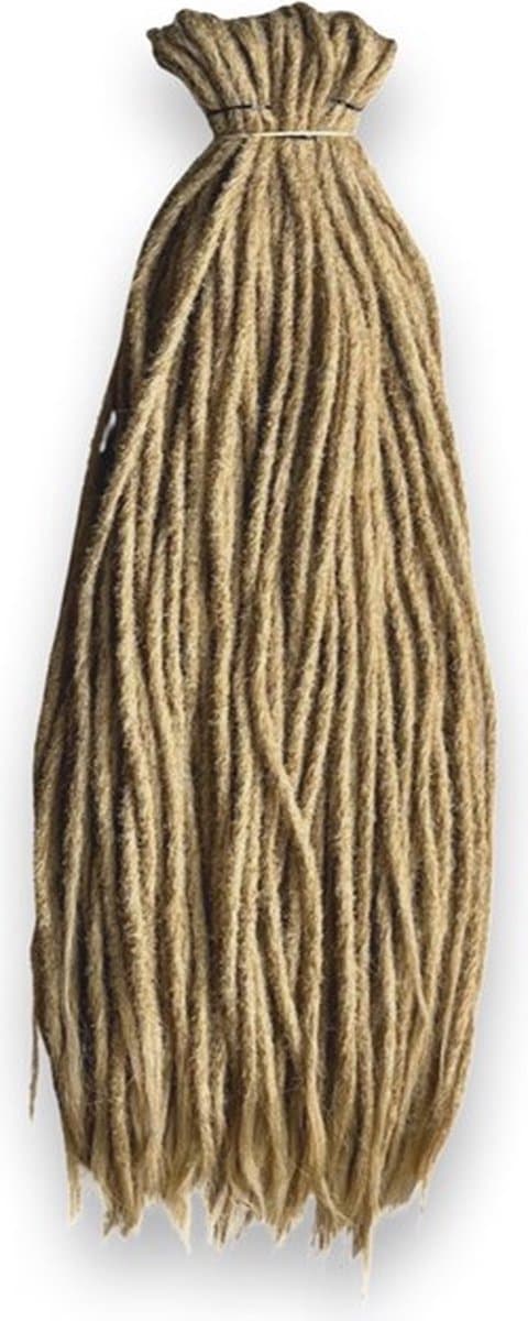 Dreadlocks DE creamy nougat 10 stuks - - Gehaakte dreadlocks - Dreadlocks single ended - Dreadlock extensions - Hair extensions - Dreadlock beads – Synthetisch haar
