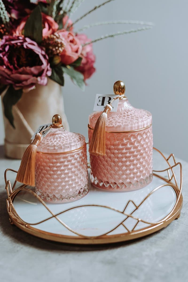 Geurkaars XL Rose 470 ml - Inspired by Black Opium