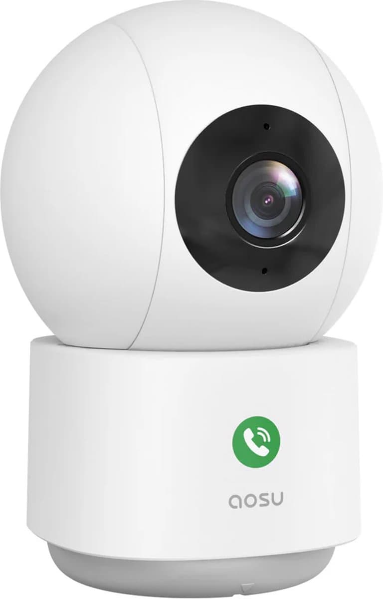AOSU IndoorCam P1 Pro - 4MP Indoor Beveiligingscamera - 360° Zicht - Bewegingsdetectie - Alexa