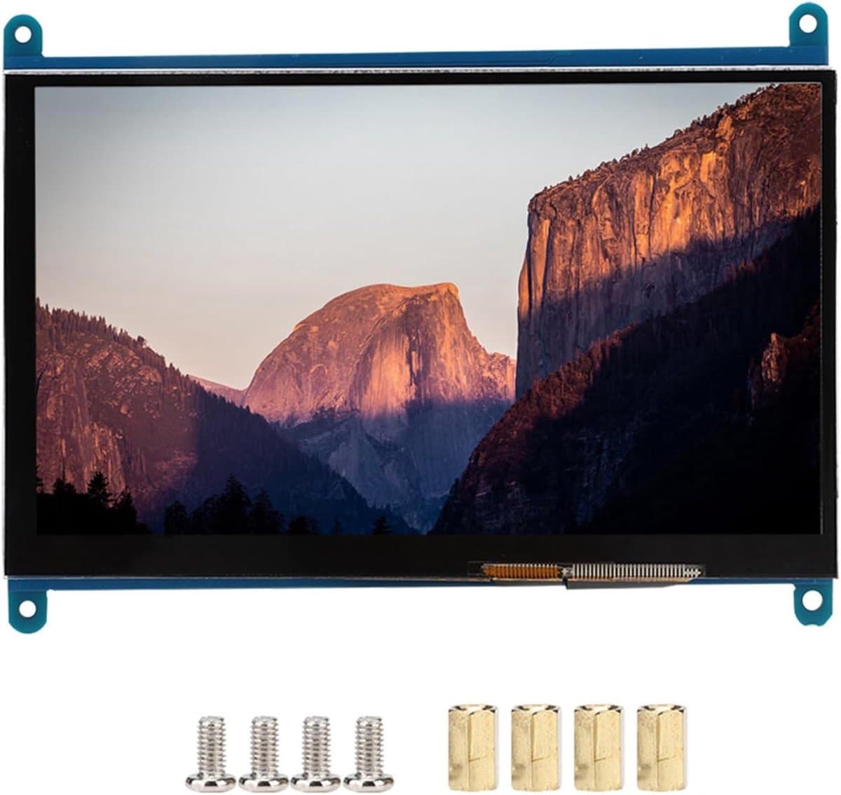 Aanraakscherm Monitor - Capacitief Display - Extra Beeldscherm - Onafhankelijke Achtergrondverlichting - 7 Inch - Zwart