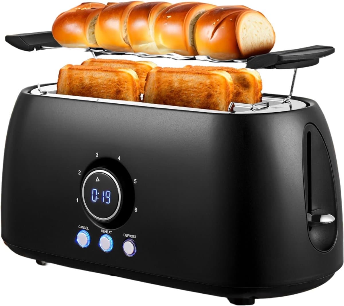 DnA® Toaster - Broodrooster - Broodroosters - Toaster Broodrooster - Zwart - 17cm x 38cm x 18cm