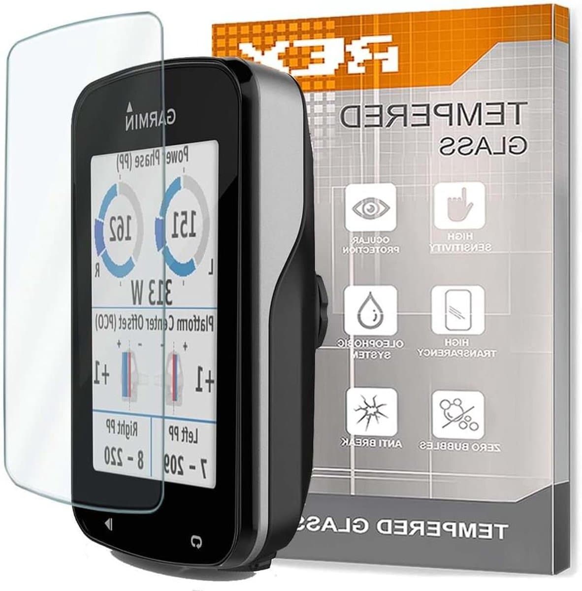 Screenprotector Glas - Display Beschermfolie - Fietsnavigatie Beschermen - 9H Hardheid Oleofobisch - Voor Garmin Edge - Transparant