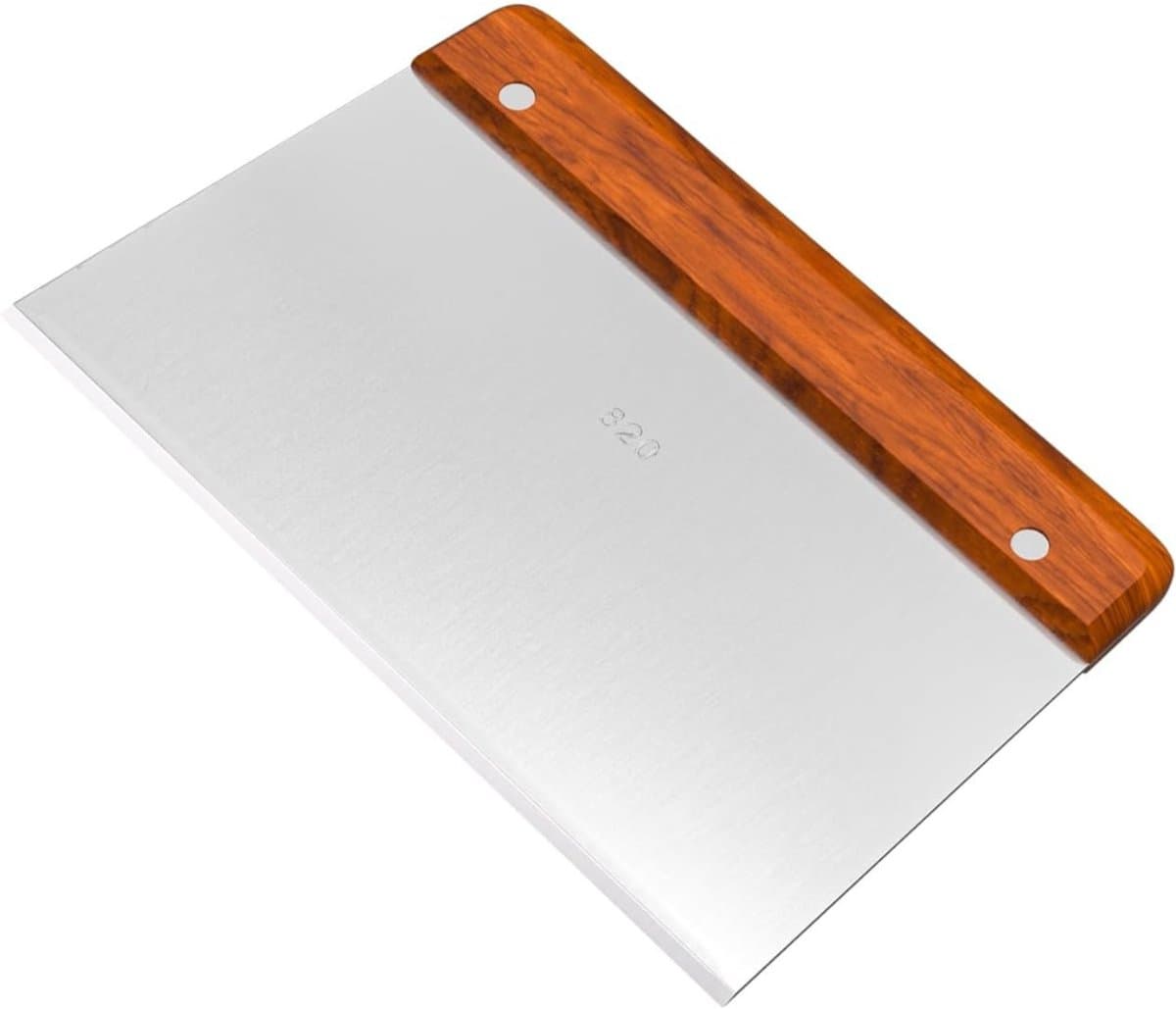 REN® Deegsteker - Deegschraper - Deegsnijder - Zilver- 20cm x 13cm x 1 cm; 223 g