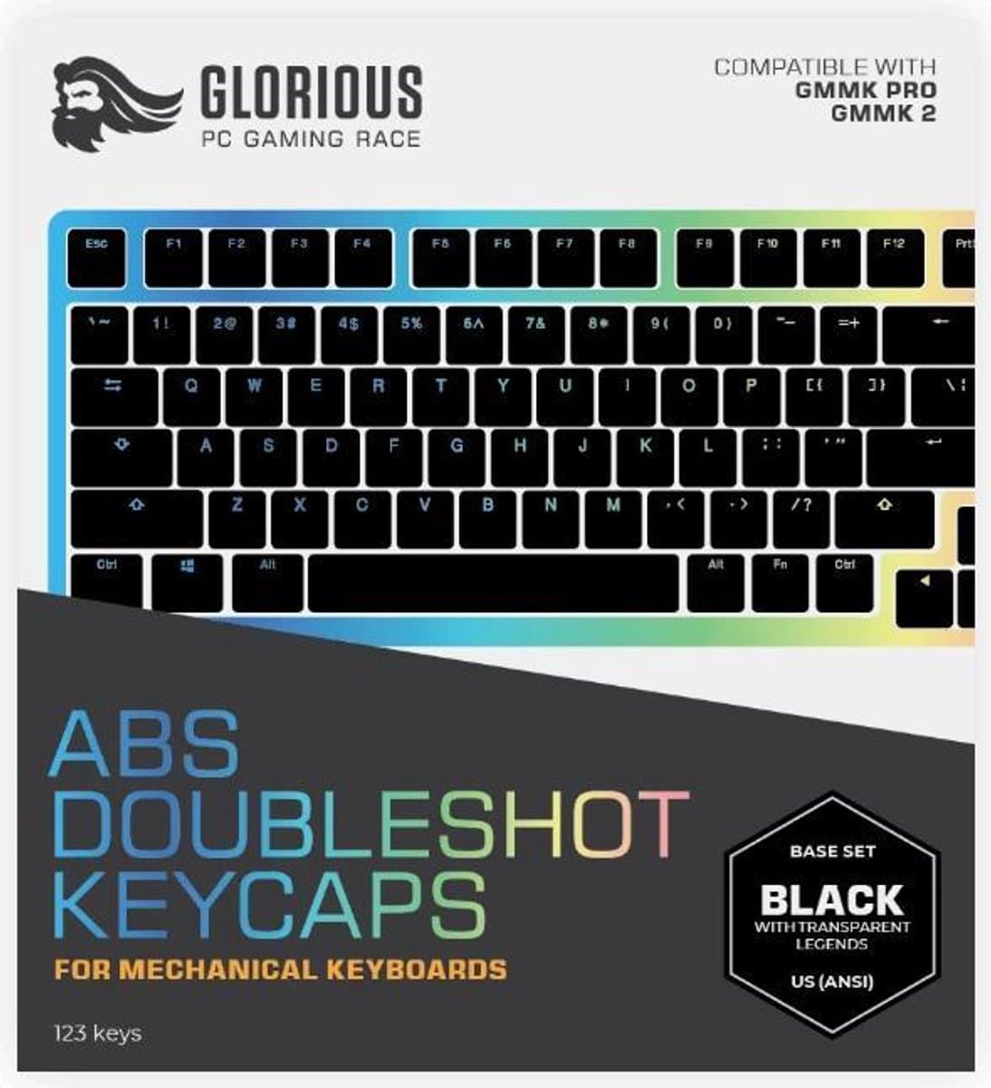 Klawisze GLORIOUS GMMK Doubleshot V2 Czarny