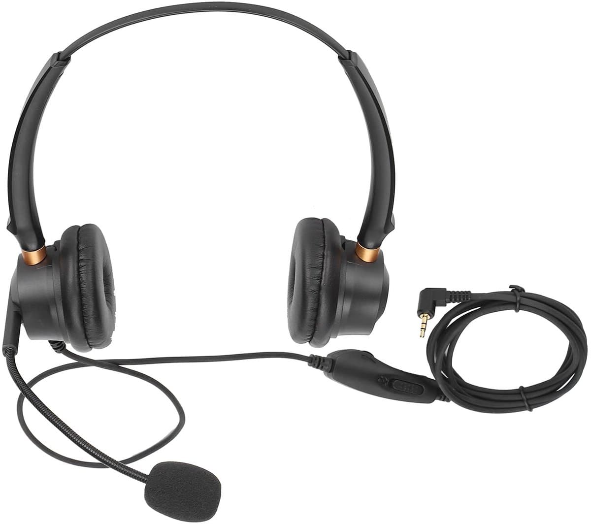 Dailygoody - 2,5 Mm Jack Headset - Ruisonderdrukkingsmicrofoon - Ideaal voor kantoor - Verbeterde productiviteit - Geschikt voor vaste en draadloze te