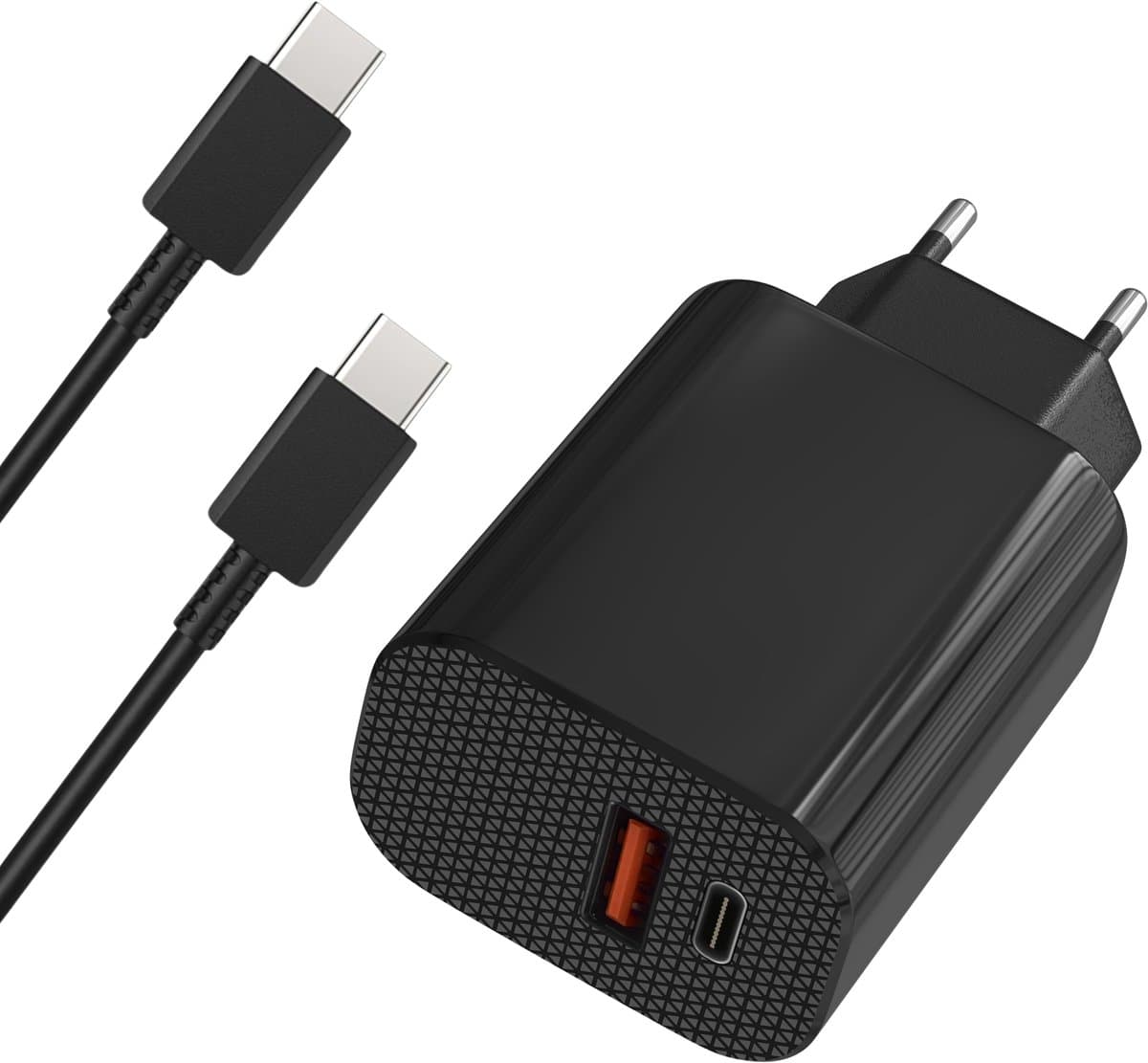 Oplader + USB-C-kabel van 3 meter Geschikt voor Toniebox 2 - 12W-voedingsadapter met 1 USB-poort en 1 USB-C-poort Phonillico®