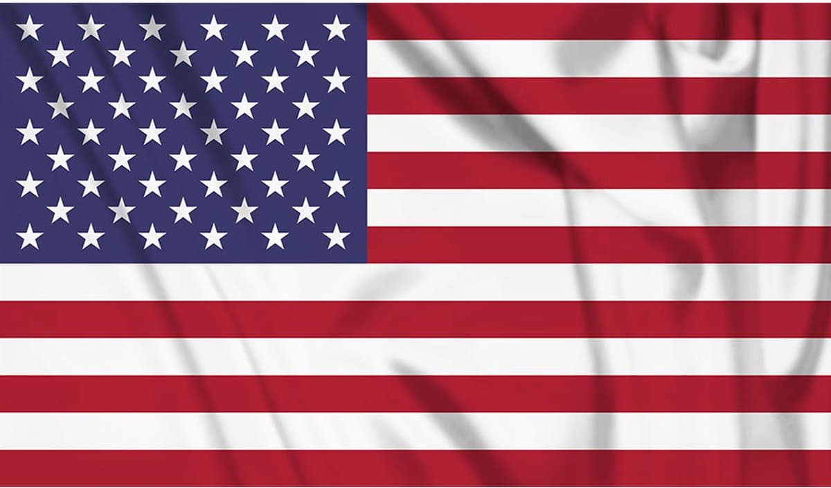 Fosco Vlag USA - 100% polyester met bevestigingsringen - 1 x 1,5 m