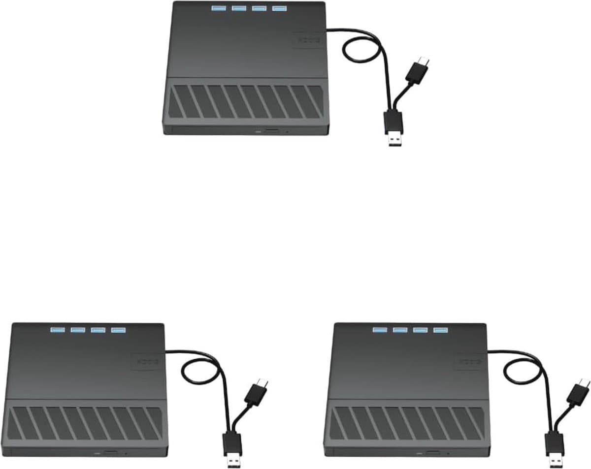 7 in 1 USB Type C Externe Blu-ray/DVD/CD Brander en Lezer – Draagbare Optische Drive voor Laptop